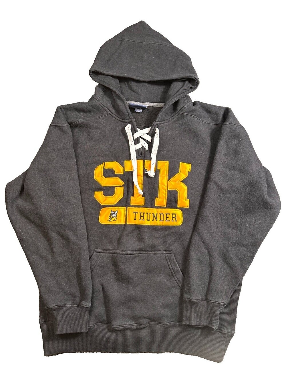 J America Stockton STK Thunder Black Hockey Hoodie Men Sz L